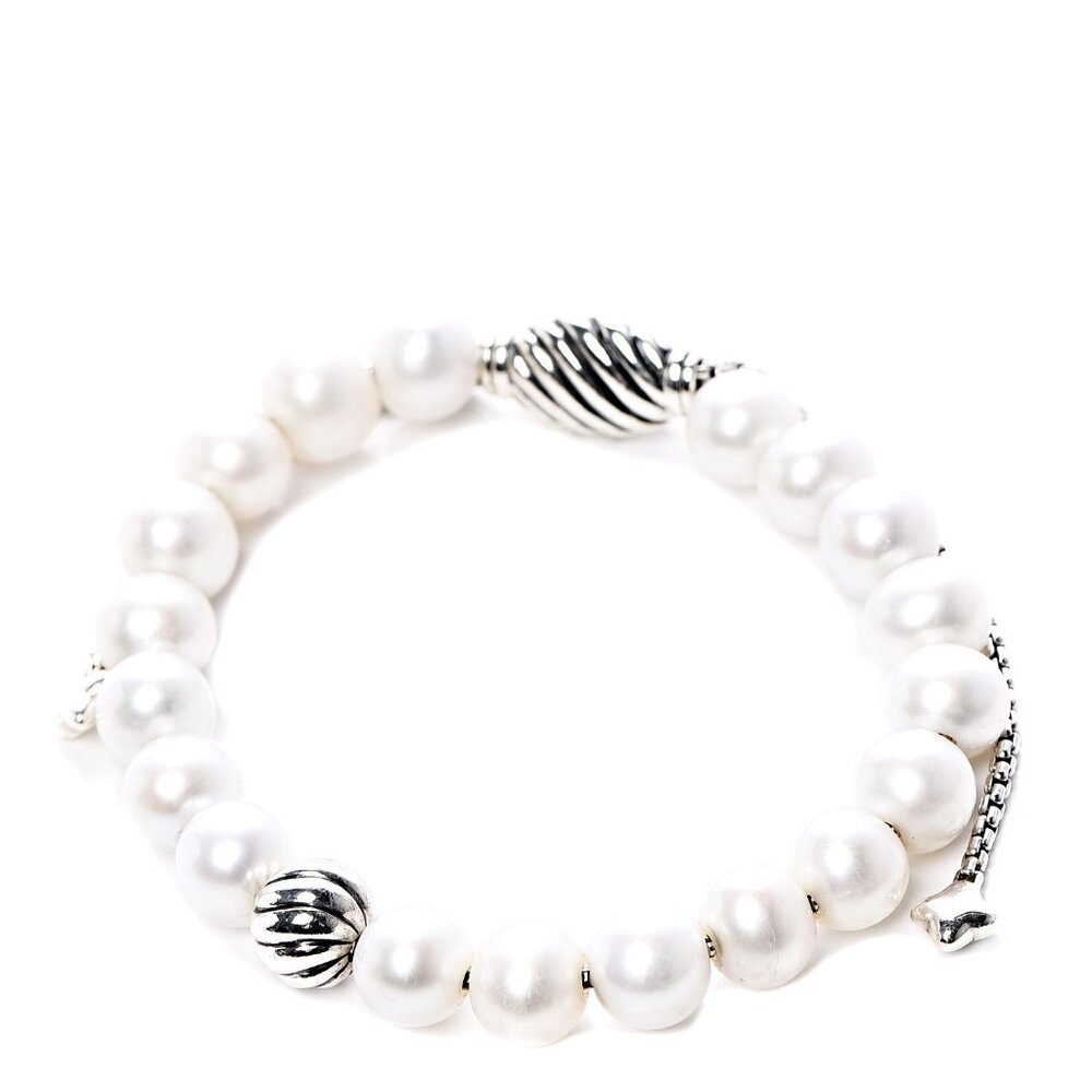 DAVID YURMAN Sterling Silver Pearl 8mm Spiritual Bead Bracelet